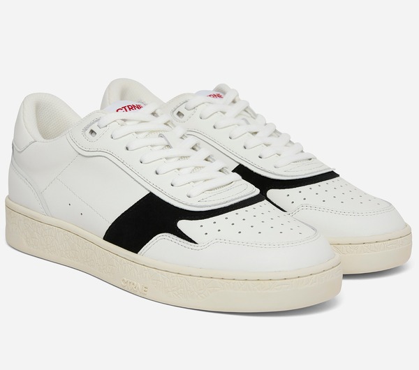 Orgonite Manifest Sneaker — White / Black / Red / Leather